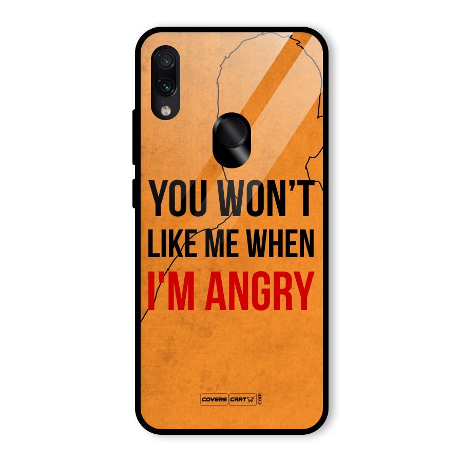 When I M Angry Glass Back Case for Redmi Note 7S
