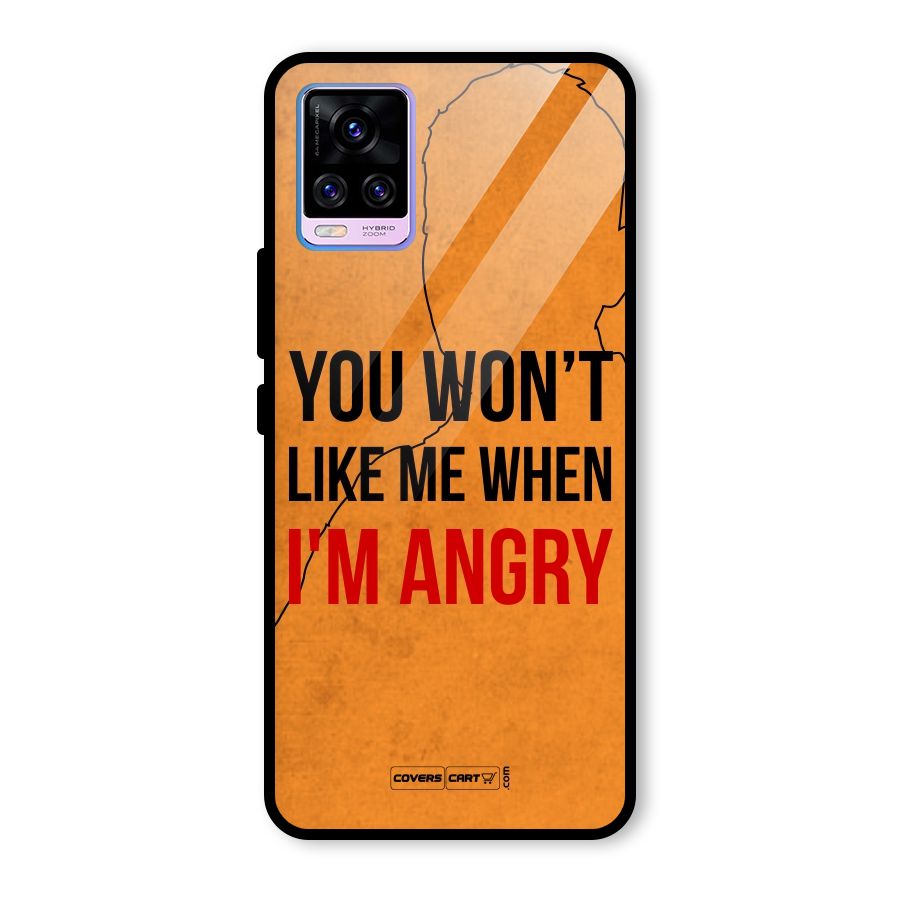 When I M Angry Glass Back Case for Vivo V20 Pro