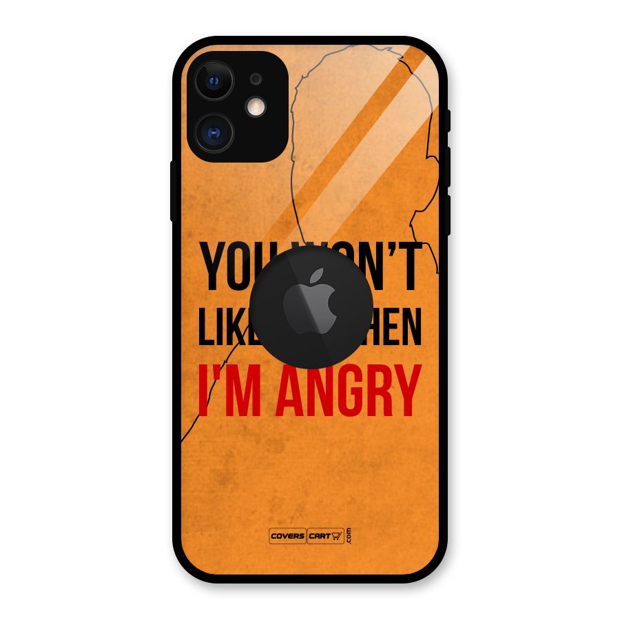 When I M Angry Glass Back Case for iPhone 11 Logo Cut