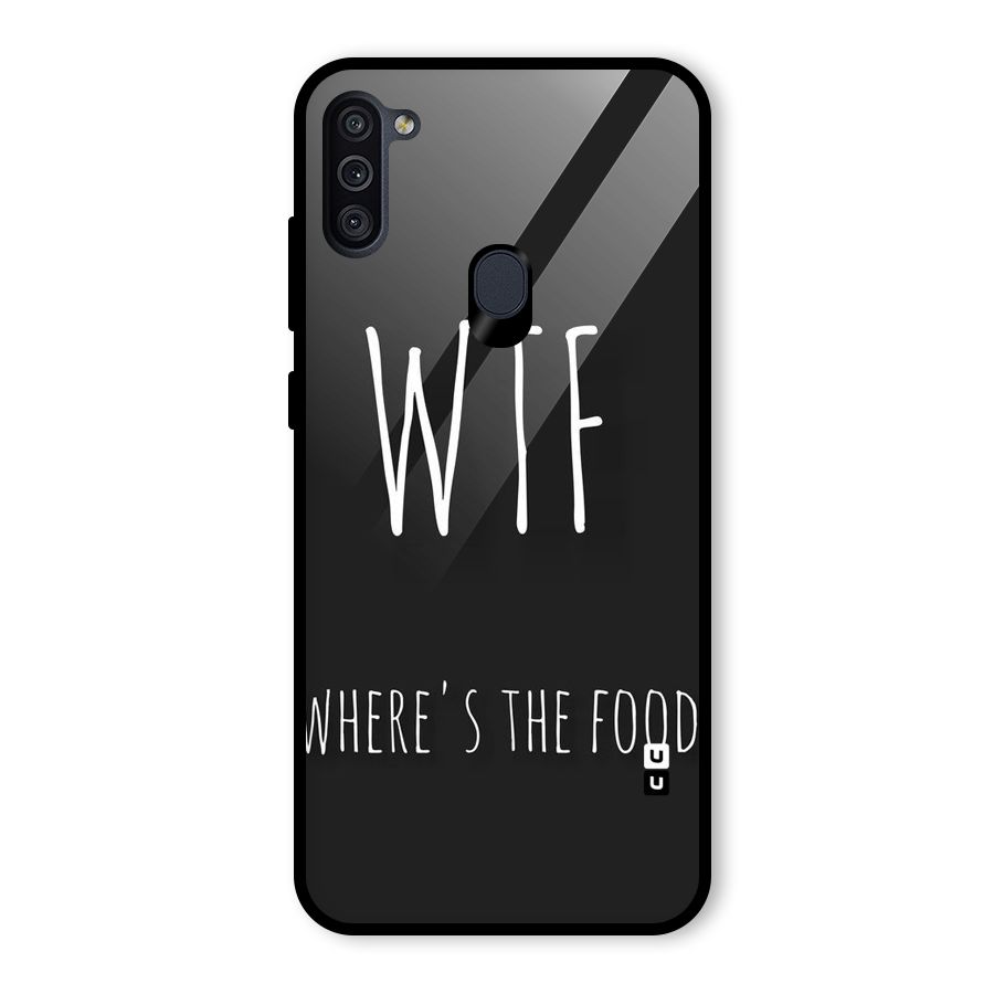 Where The Food Glass Back Case for Galaxy M11