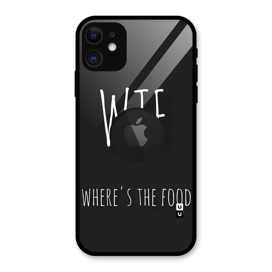 Where The Food Glass Back Case for iPhone 11 Logo Cut