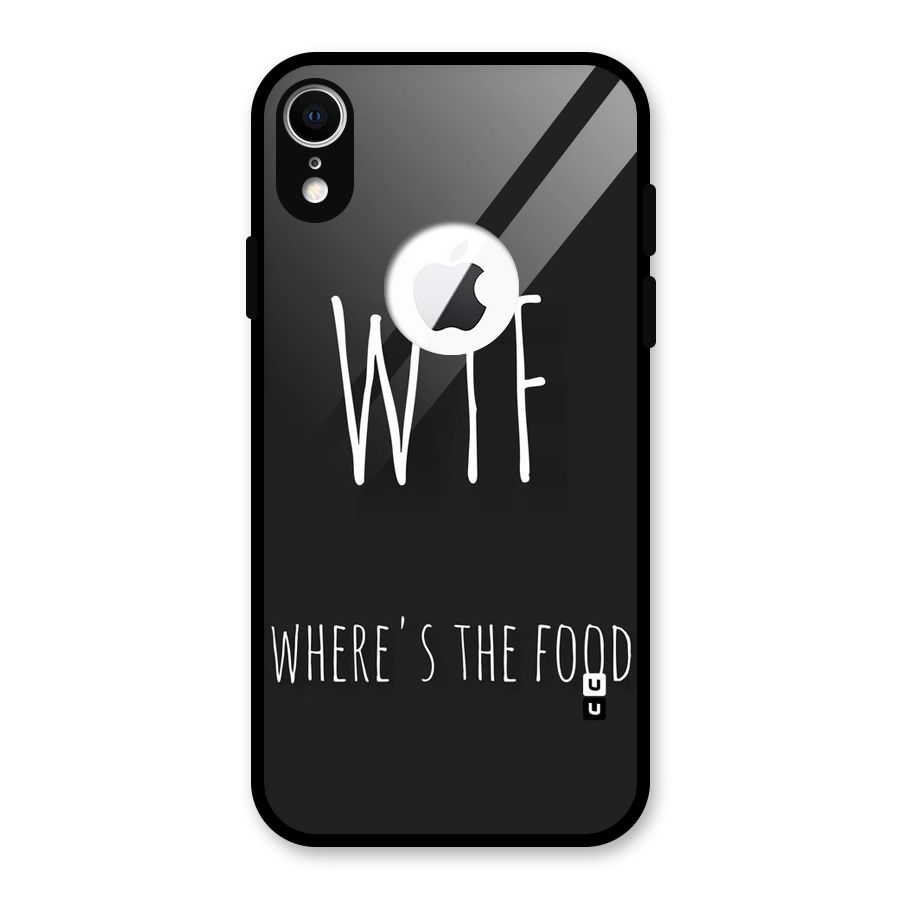 Where The Food Glass Back Case for iPhone XR Logo Cut