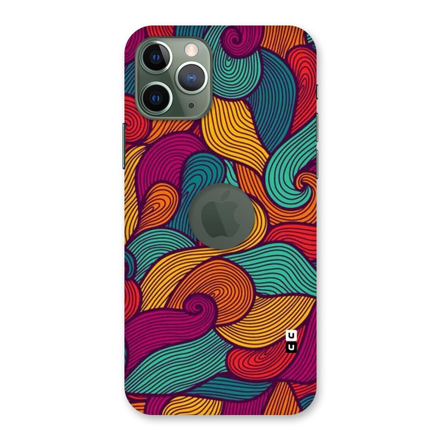 Whimsical Colors Back Case for iPhone 11 Pro Logo  Cut