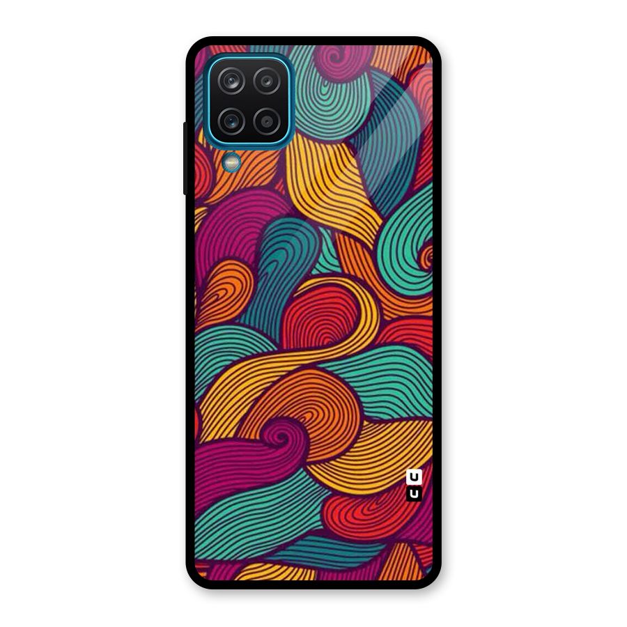 Whimsical Colors Glass Back Case for Galaxy A12