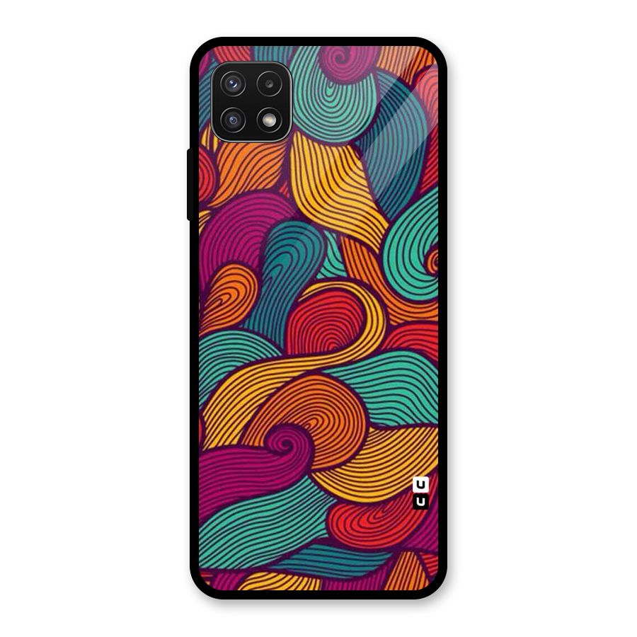Whimsical Colors Glass Back Case for Galaxy A22 5G