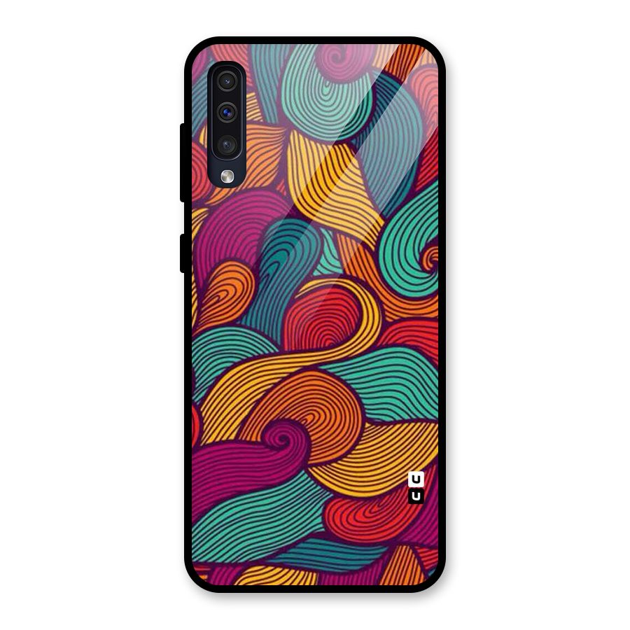 Whimsical Colors Glass Back Case for Galaxy A30s