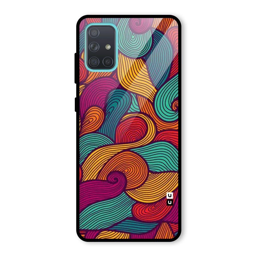 Whimsical Colors Glass Back Case for Galaxy A71
