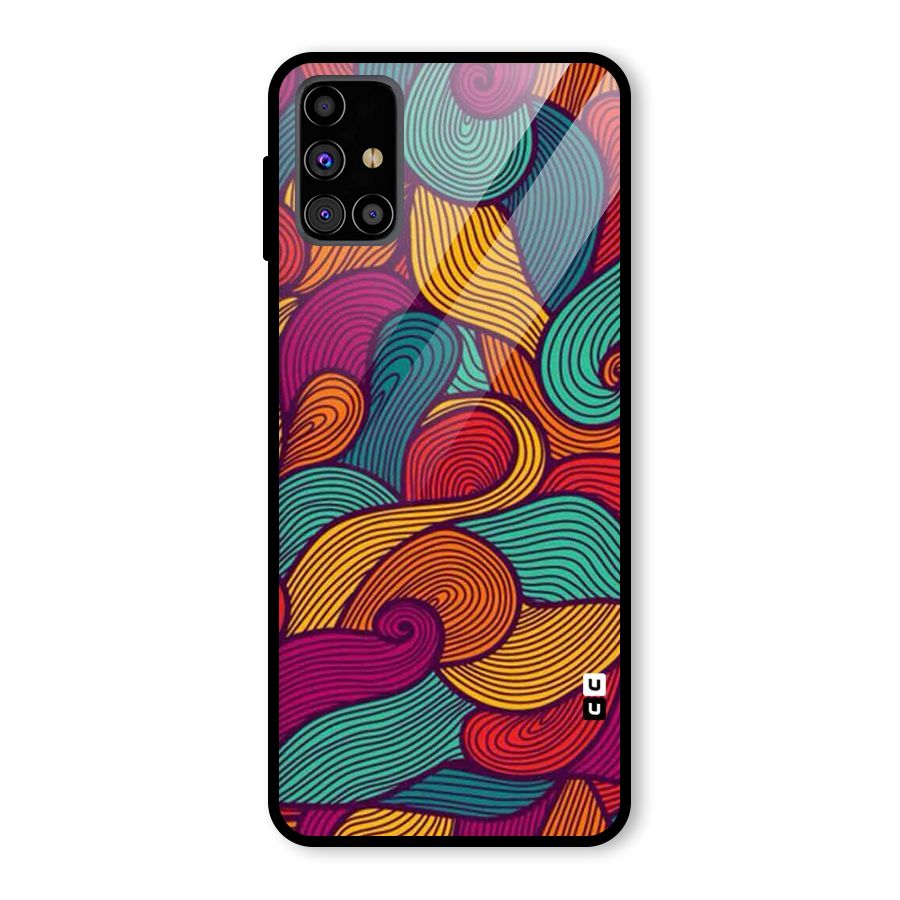 Whimsical Colors Glass Back Case for Galaxy M31s