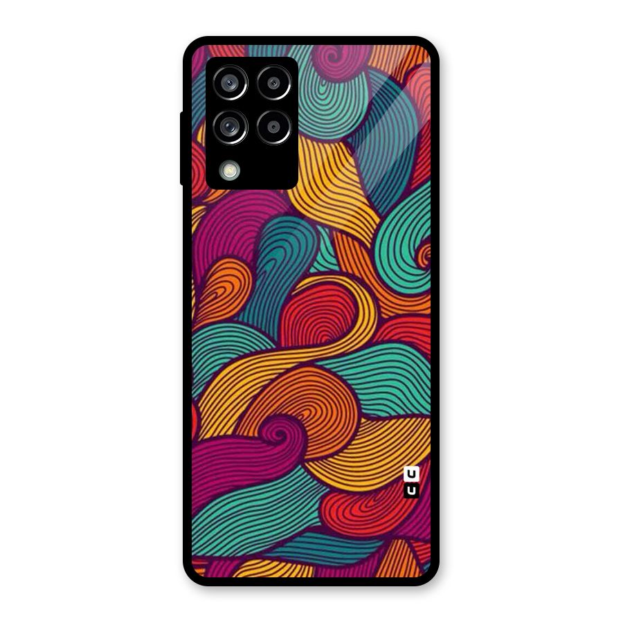 Whimsical Colors Glass Back Case for Galaxy M53 5G