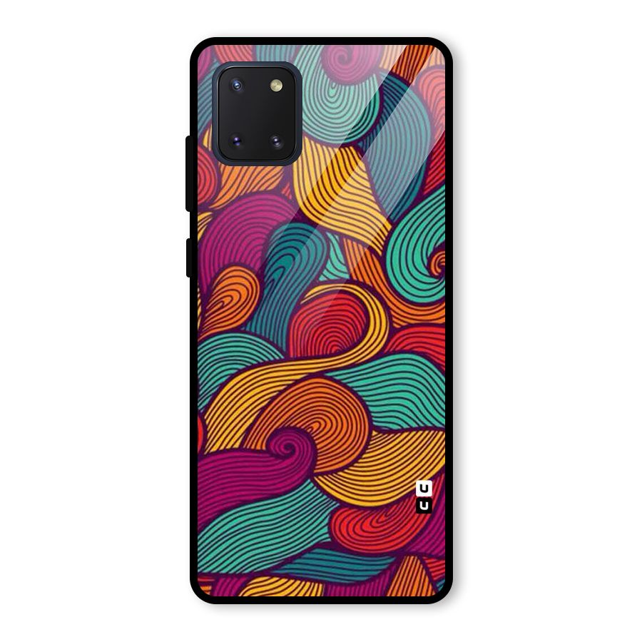 Whimsical Colors Glass Back Case for Galaxy Note 10 Lite