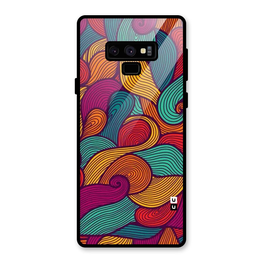 Whimsical Colors Glass Back Case for Galaxy Note 9