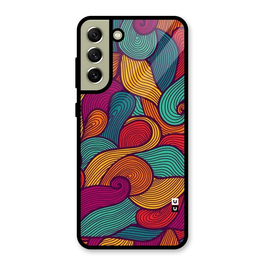 Whimsical Colors Glass Back Case for Galaxy S21 FE 5G