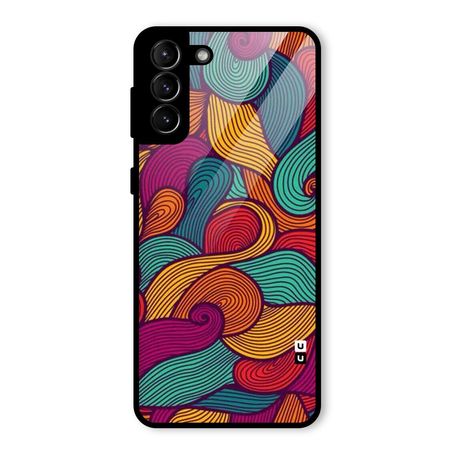 Whimsical Colors Glass Back Case for Galaxy S21 Plus