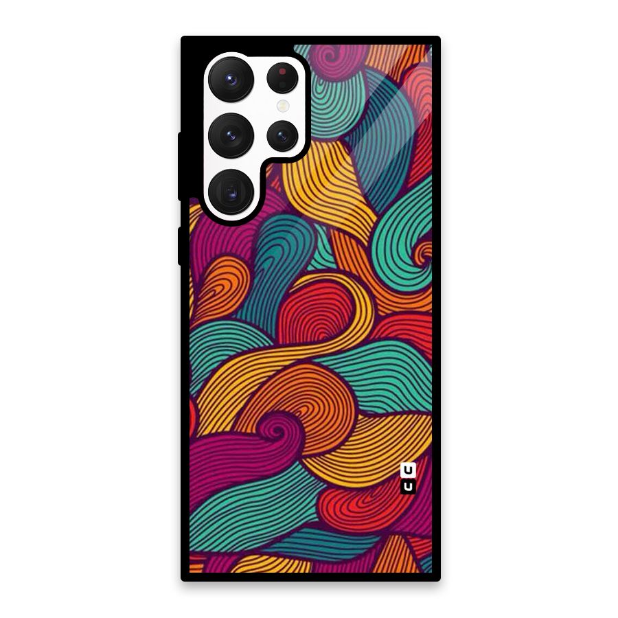 Whimsical Colors Glass Back Case for Galaxy S22 Ultra 5G