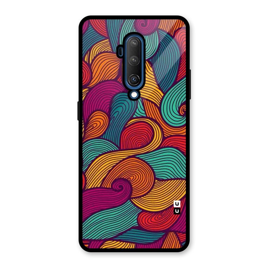 Whimsical Colors Glass Back Case for OnePlus 7T Pro