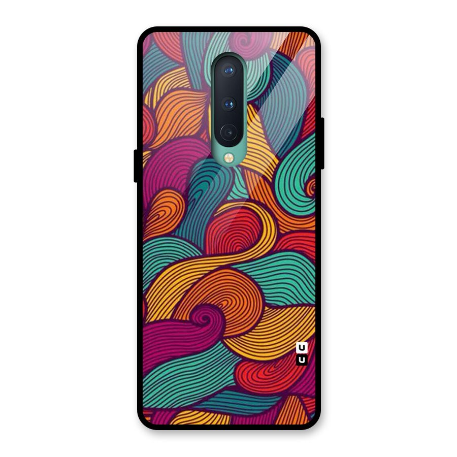 Whimsical Colors Glass Back Case for OnePlus 8