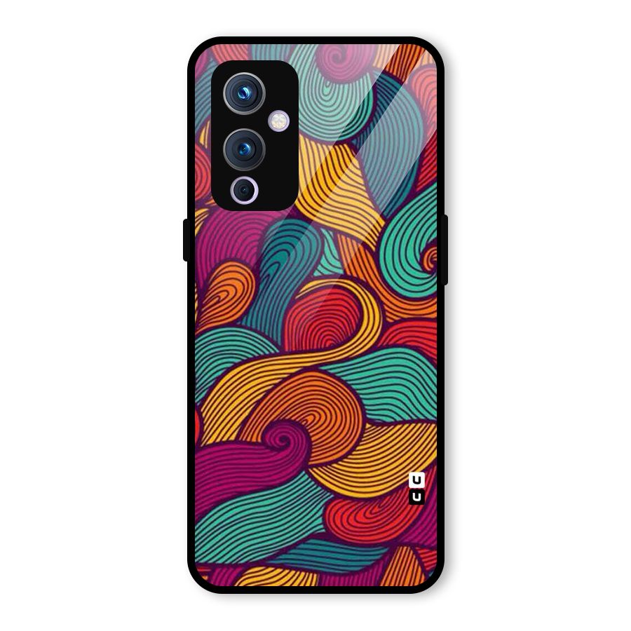 Whimsical Colors Glass Back Case for OnePlus 9