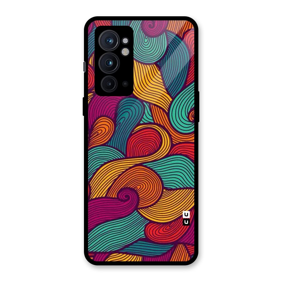 Whimsical Colors Glass Back Case for OnePlus 9RT 5G