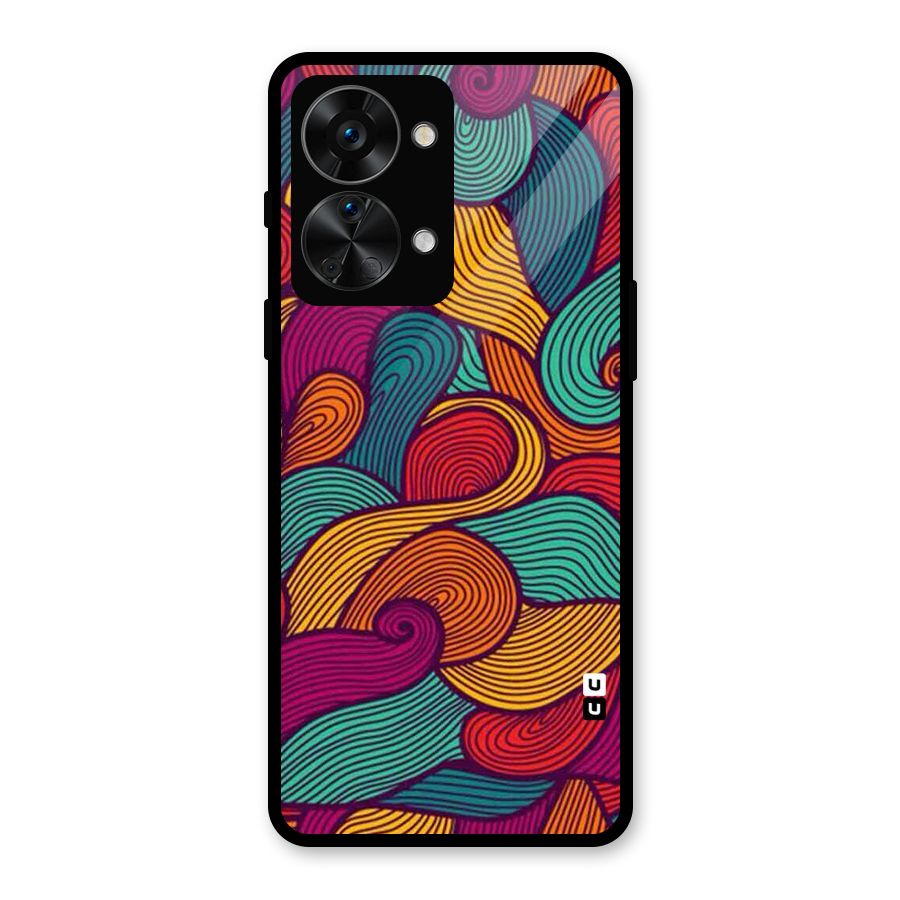 Whimsical Colors Glass Back Case for OnePlus Nord 2T