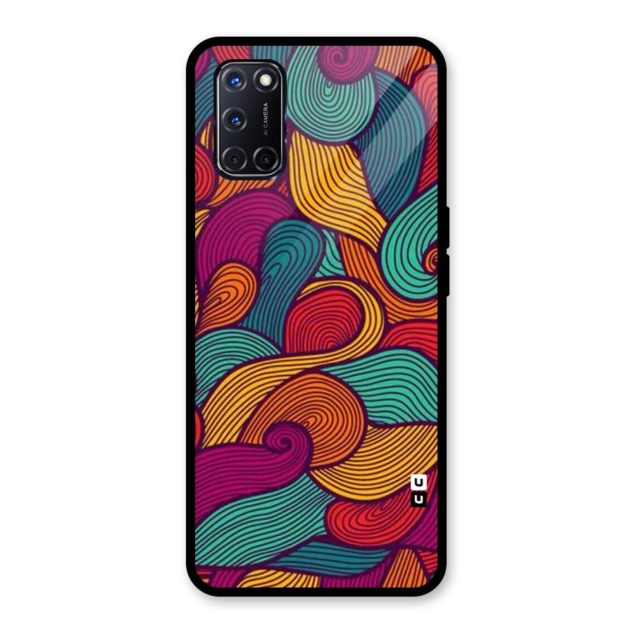 Whimsical Colors Glass Back Case for Oppo A52
