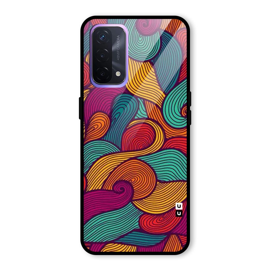 Whimsical Colors Glass Back Case for Oppo A74 5G