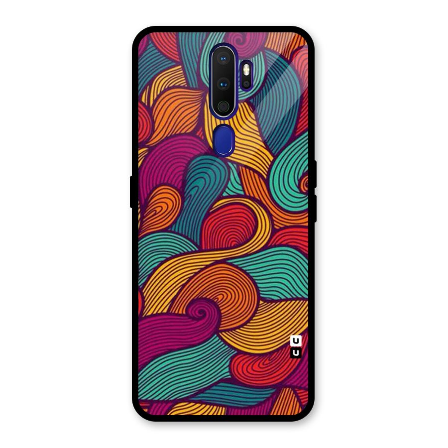 Whimsical Colors Glass Back Case for Oppo A9 (2020)