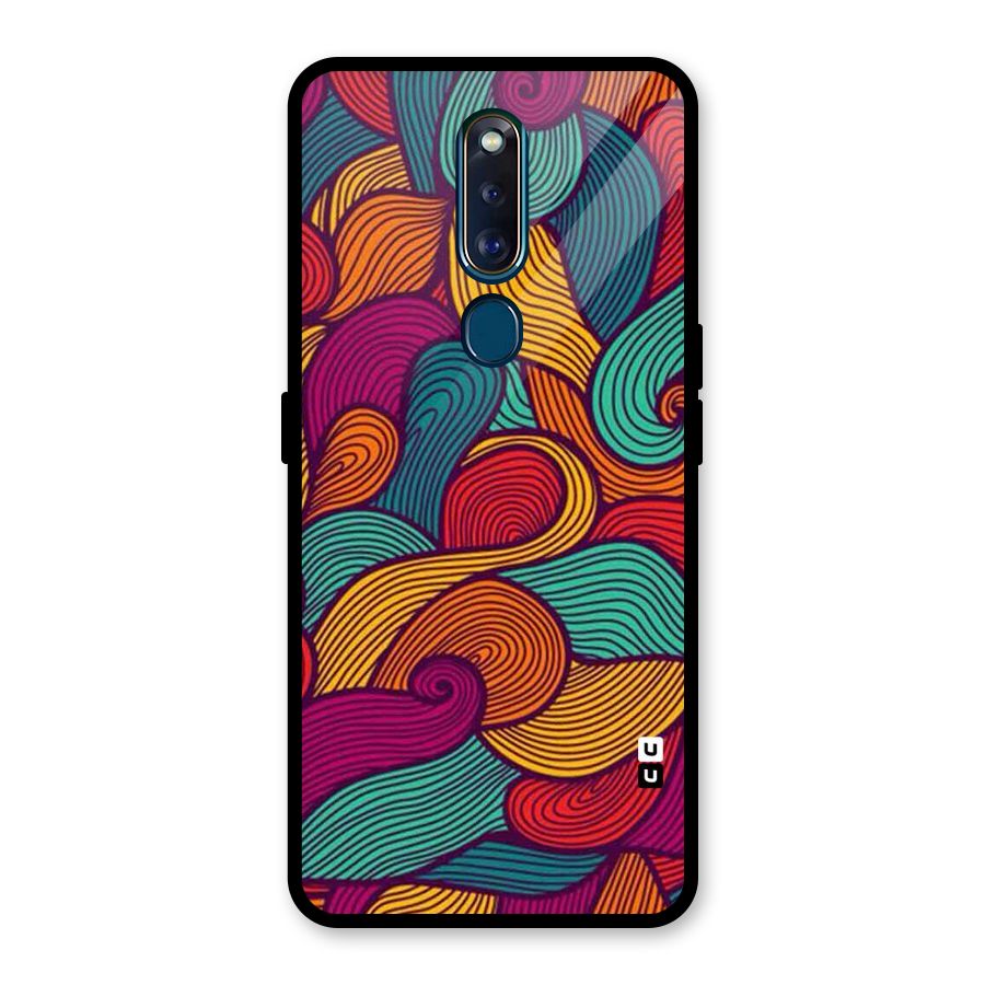 Whimsical Colors Glass Back Case for Oppo F11 Pro