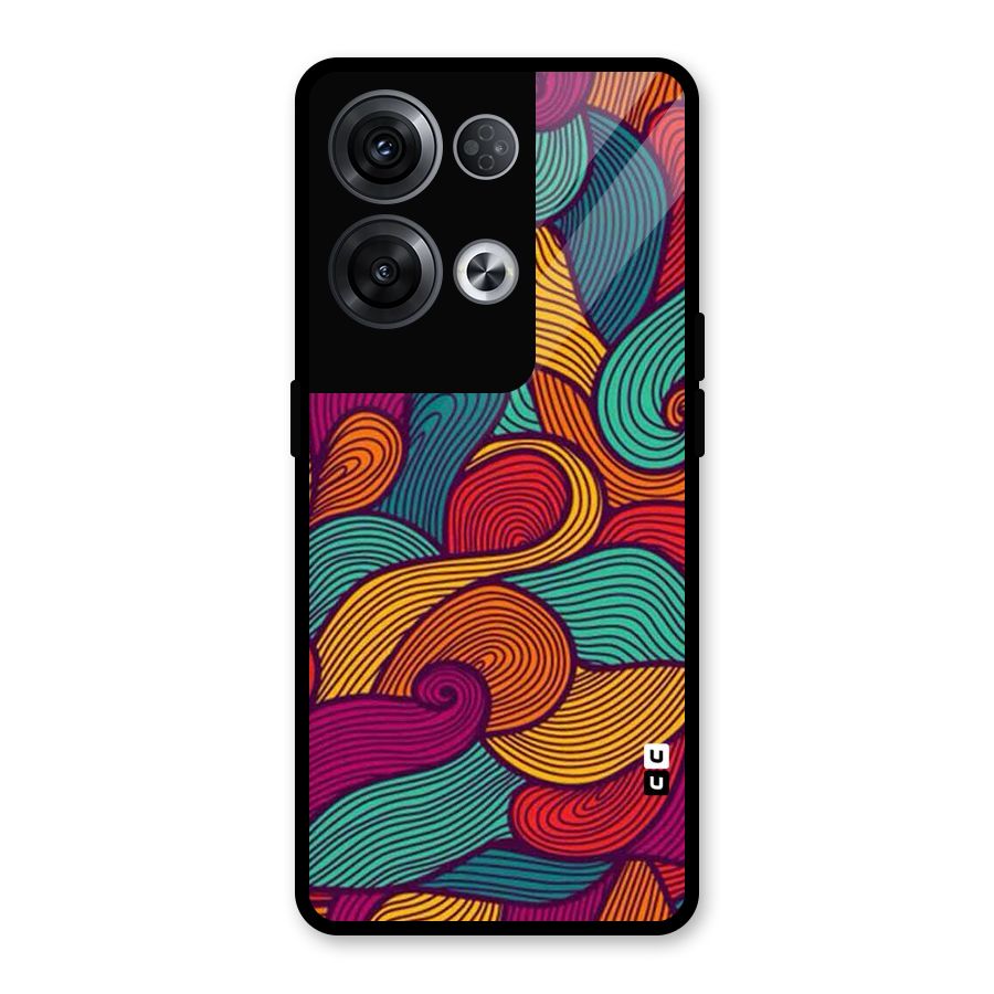 Whimsical Colors Glass Back Case for Oppo Reno8 Pro 5G