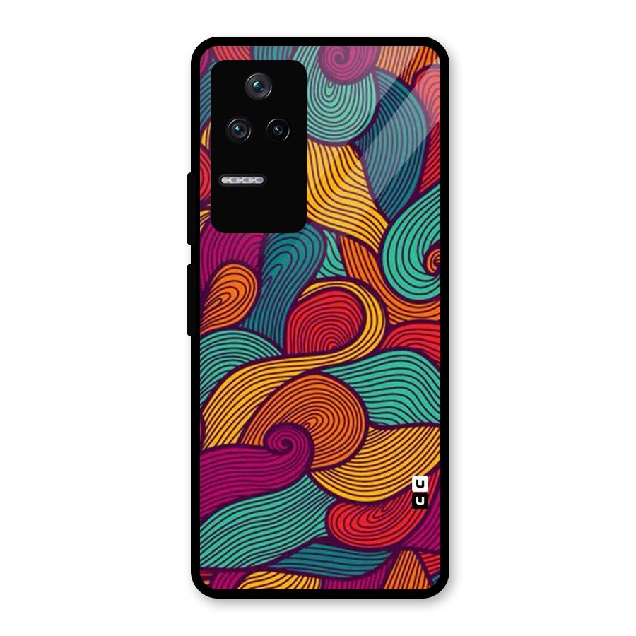 Whimsical Colors Glass Back Case for Poco F4 5G