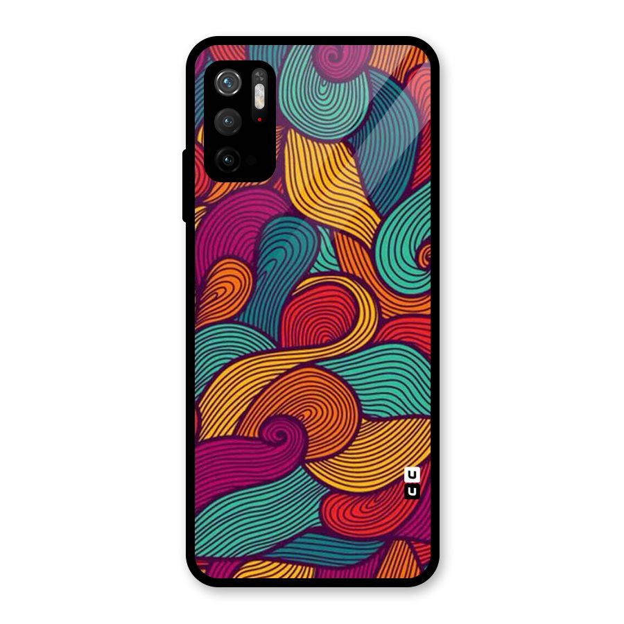 Whimsical Colors Glass Back Case for Poco M3 Pro 5G