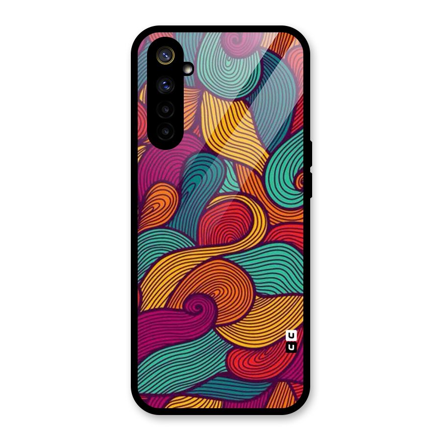 Whimsical Colors Glass Back Case for Realme 6