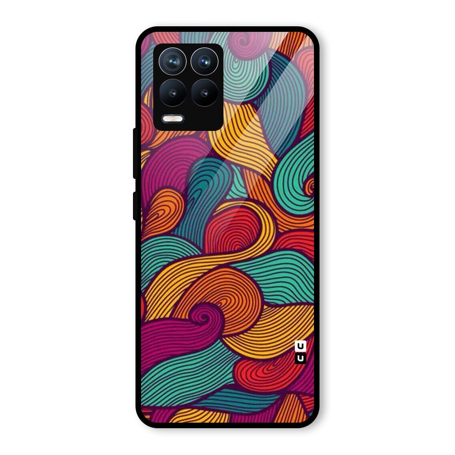 Whimsical Colors Glass Back Case for Realme 8