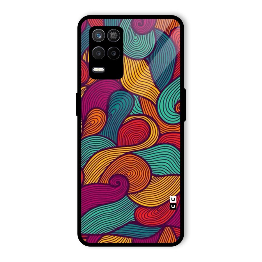 Whimsical Colors Glass Back Case for Realme 8 5G