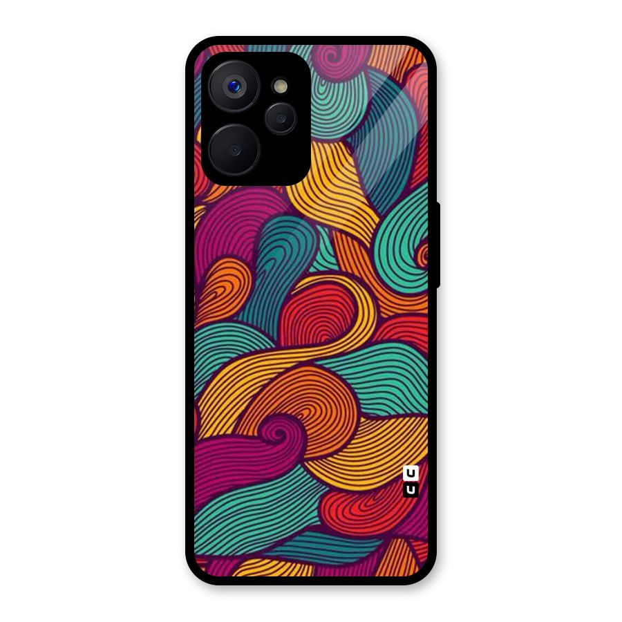 Whimsical Colors Glass Back Case for Realme 9i 5G