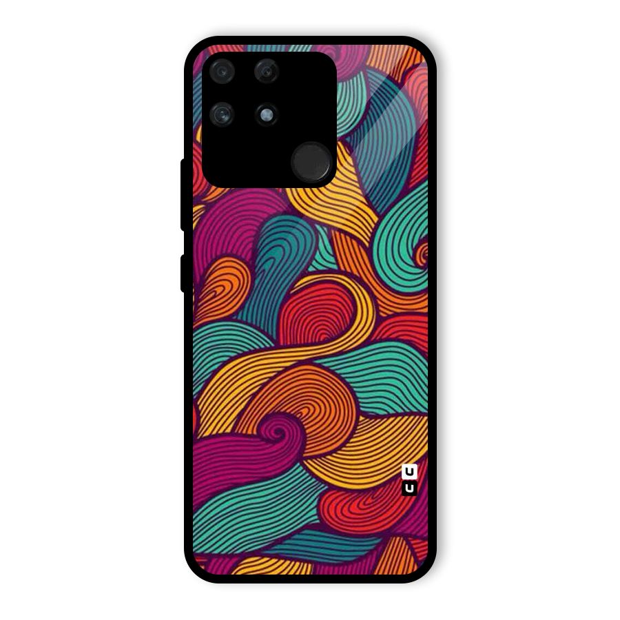 Whimsical Colors Glass Back Case for Realme Narzo 50A