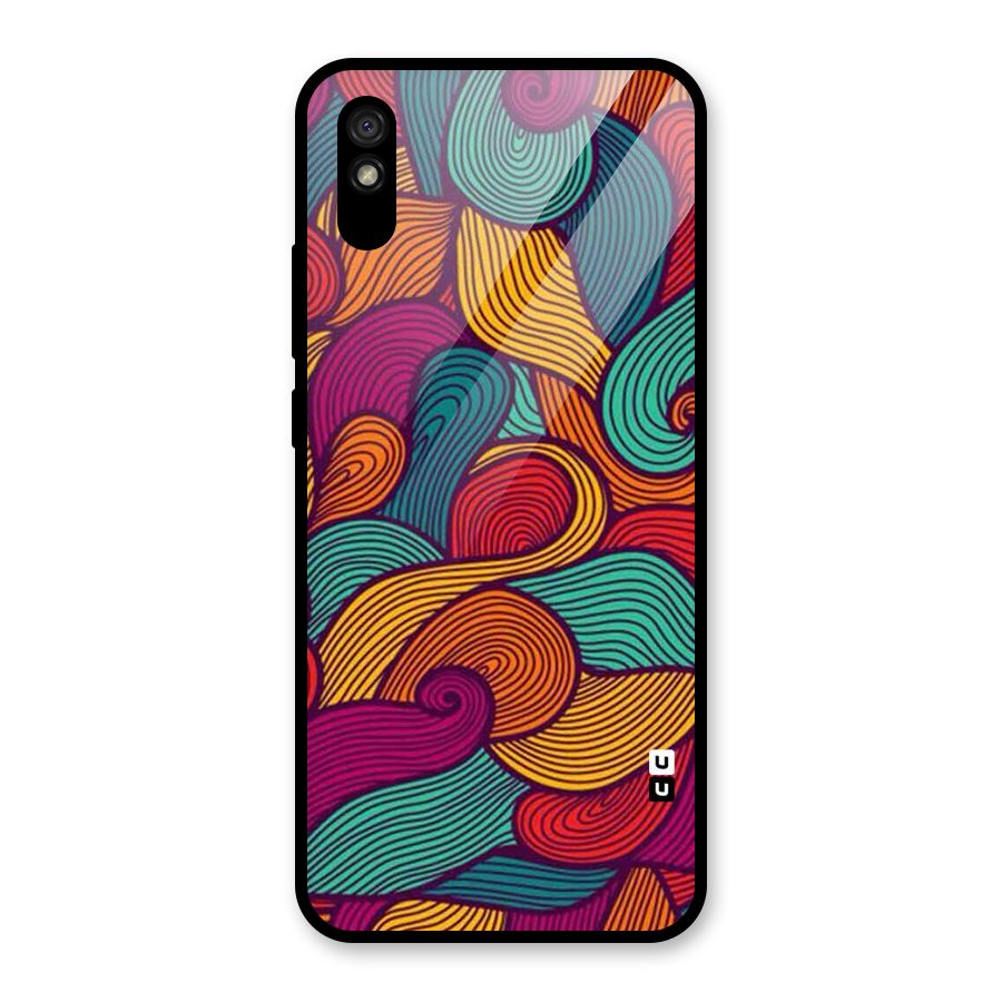 Whimsical Colors Glass Back Case for Redmi 9i