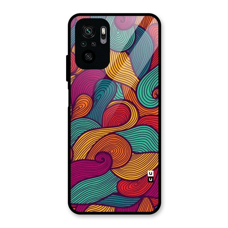 Whimsical Colors Glass Back Case for Redmi Note 10
