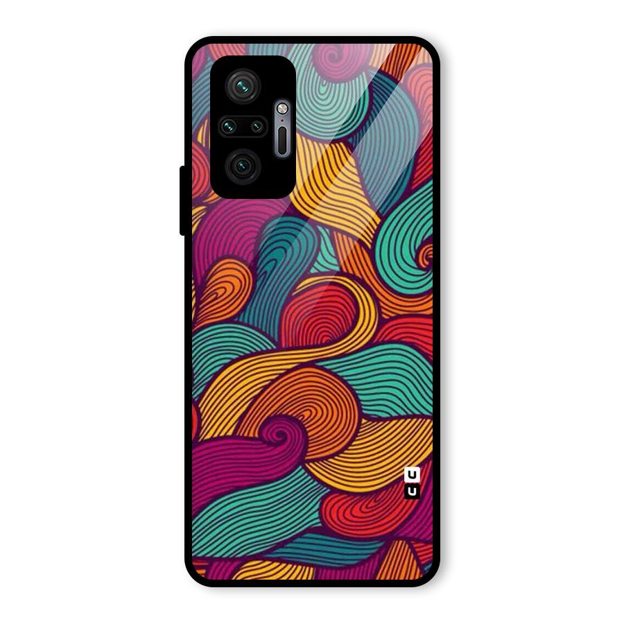 Whimsical Colors Glass Back Case for Redmi Note 10 Pro Max