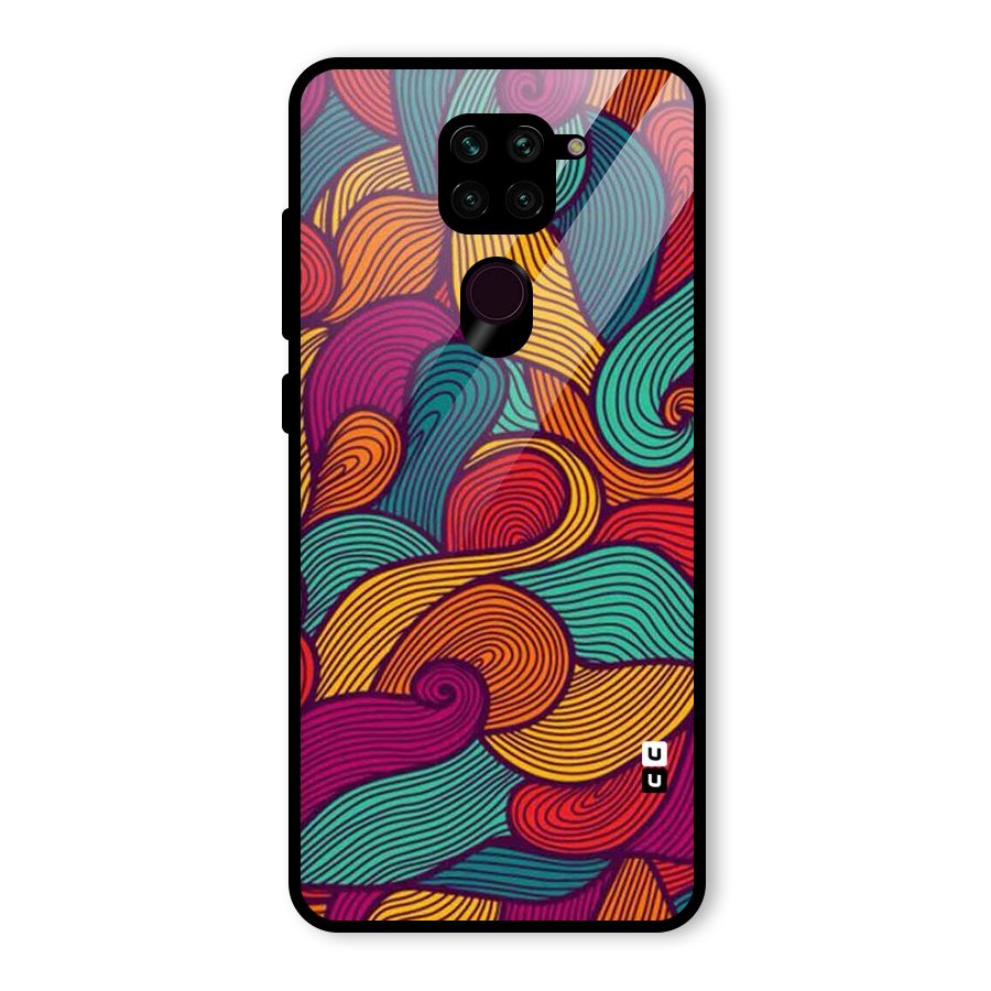 Whimsical Colors Glass Back Case for Redmi Note 9