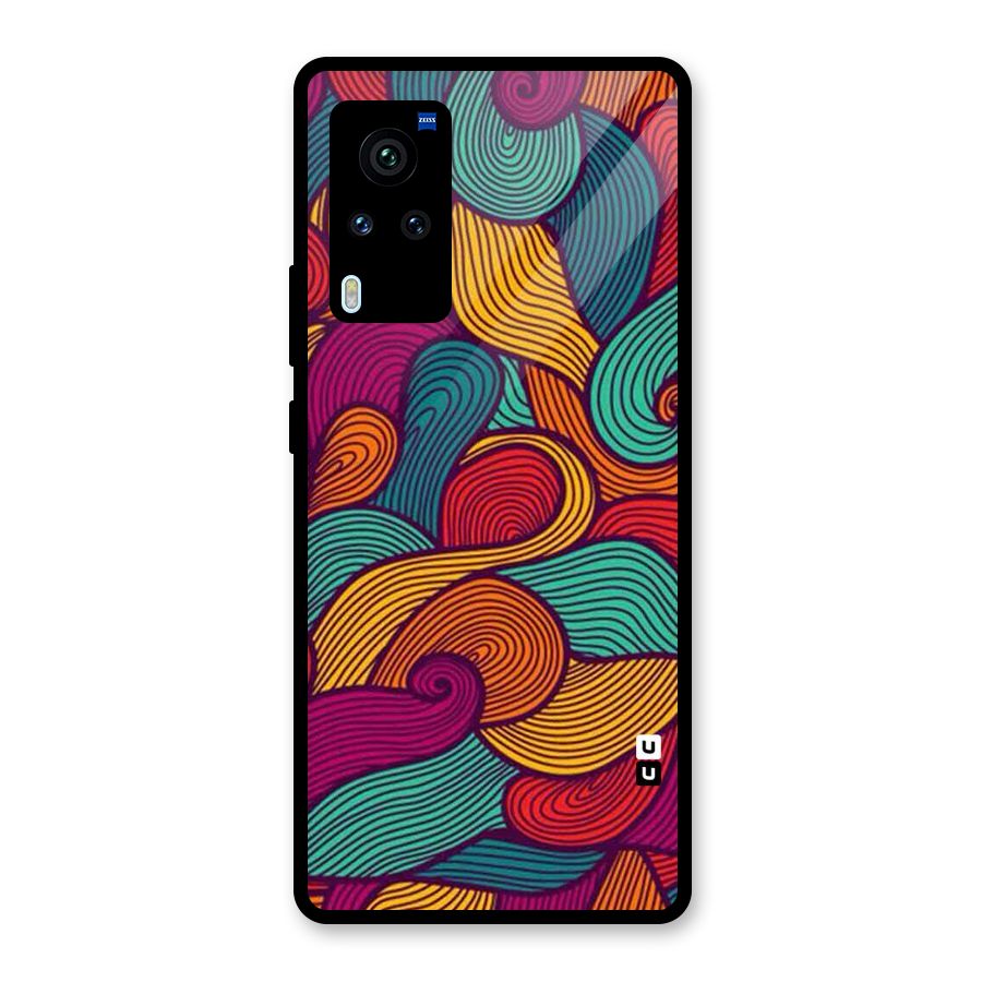 Whimsical Colors Glass Back Case for Vivo X60 Pro