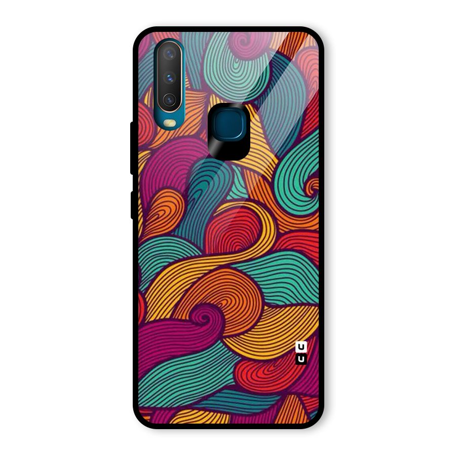 Whimsical Colors Glass Back Case for Vivo Y12