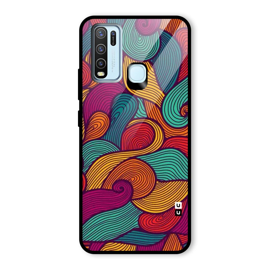 Whimsical Colors Glass Back Case for Vivo Y50