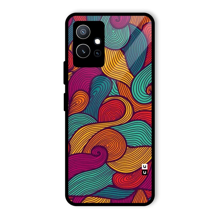 Whimsical Colors Glass Back Case for Vivo Y75 5G