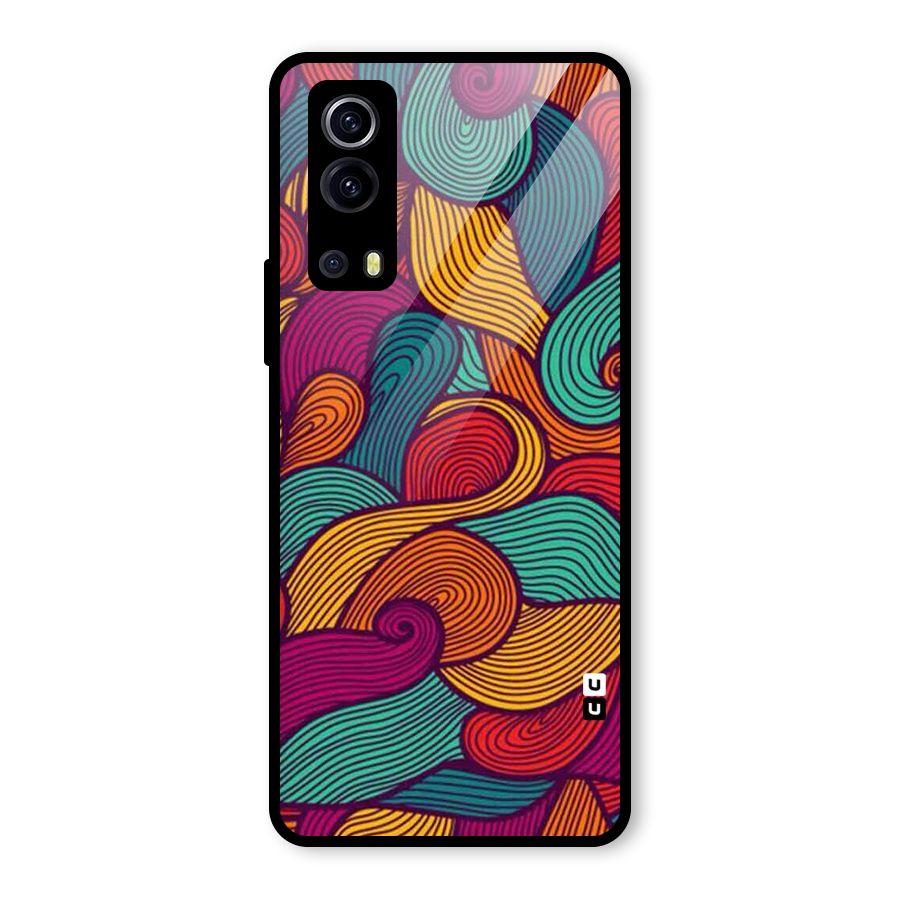 Whimsical Colors Glass Back Case for Vivo iQOO Z3