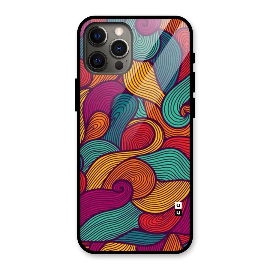 Whimsical Colors Glass Back Case for iPhone 12 Pro Max