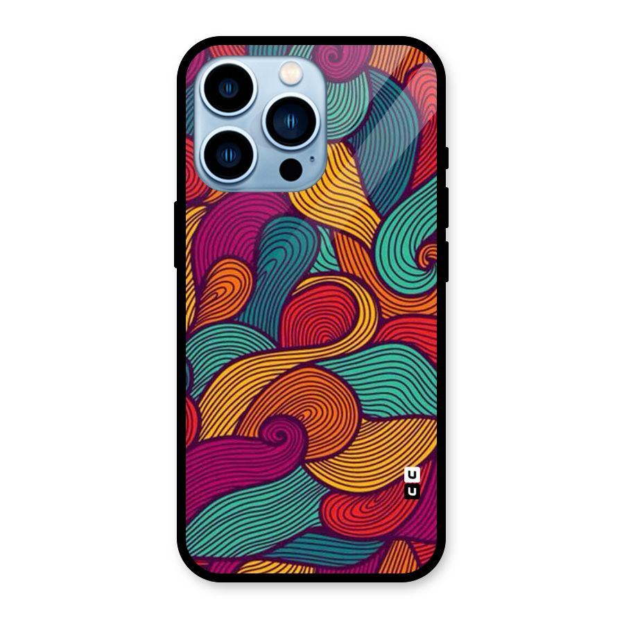 Whimsical Colors Glass Back Case for iPhone 13 Pro