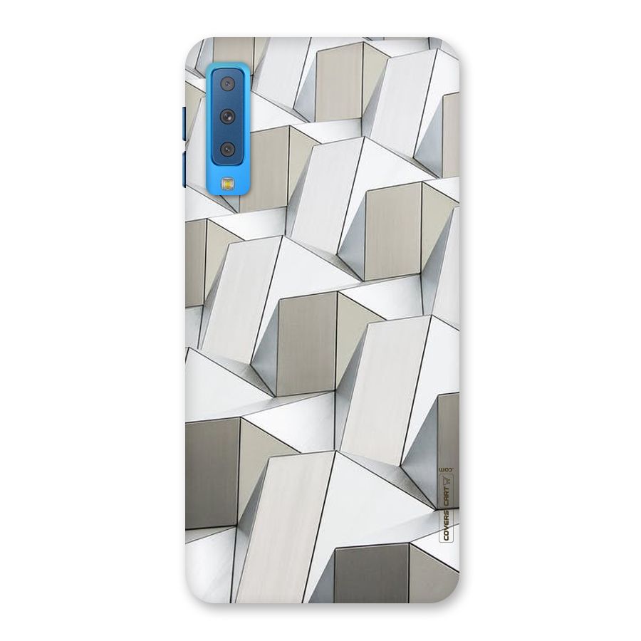 White Abstract Art Back Case for Galaxy A7 (2018)
