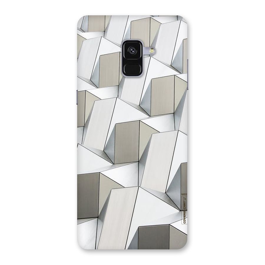White Abstract Art Back Case for Galaxy A8 Plus