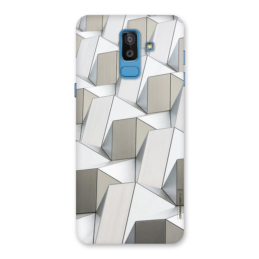 White Abstract Art Back Case for Galaxy J8