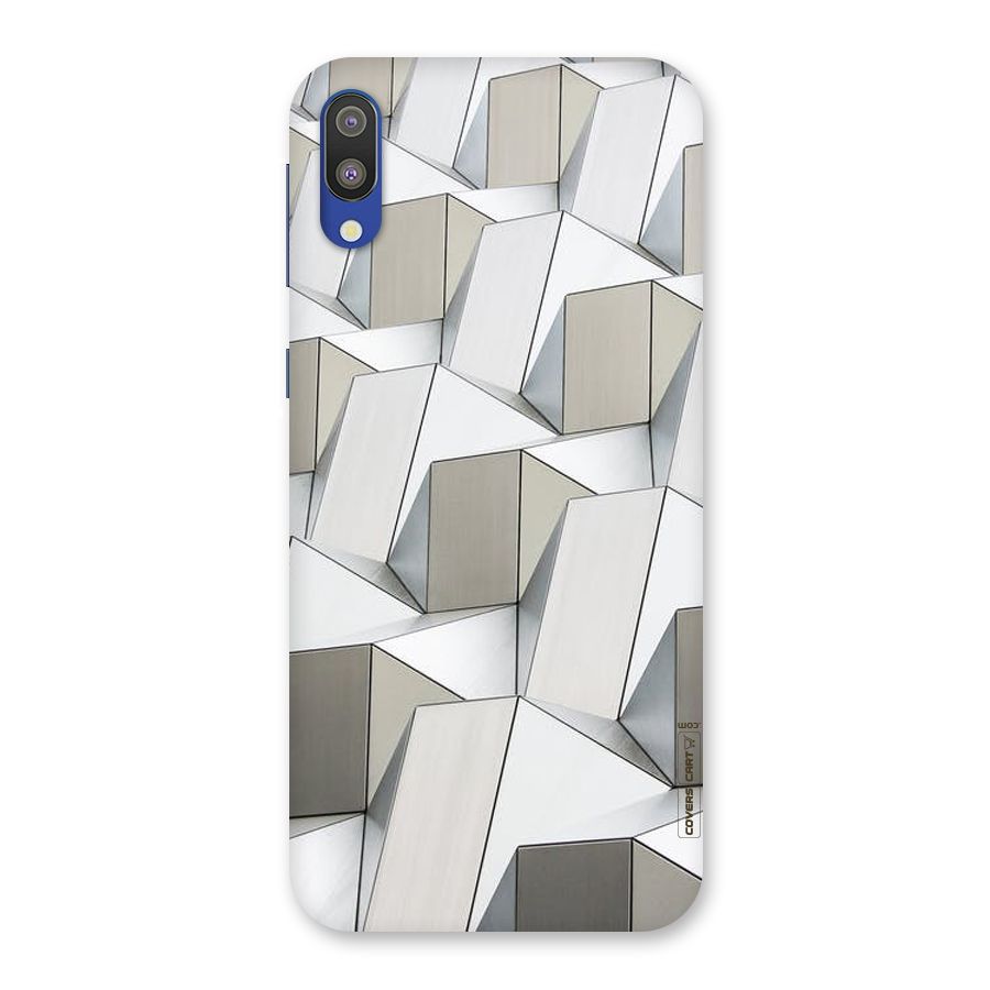 White Abstract Art Back Case for Galaxy M10